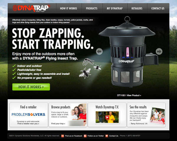 Dynatrap home page