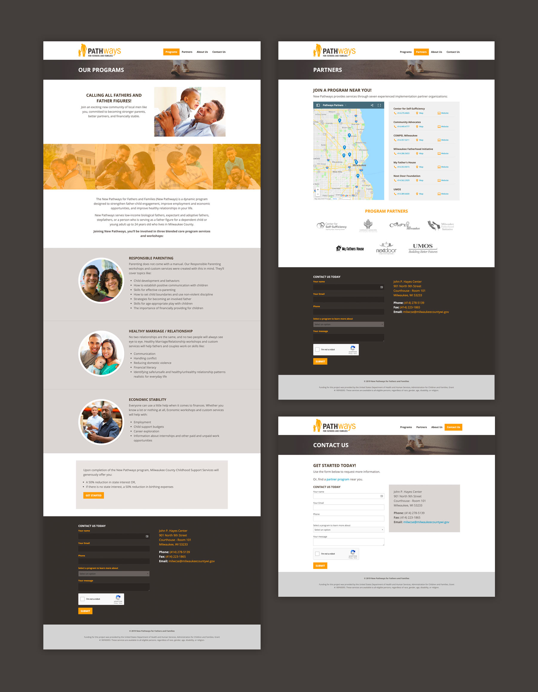 Secondary page design